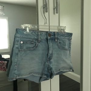 jean shorts light blue